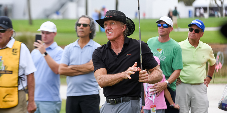 Greg Norman at Honda Classic Cares Pro-Am